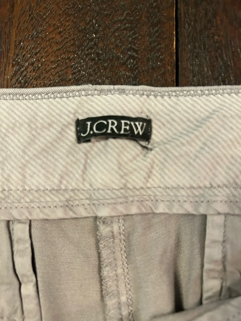 J. Crew Women's Light Gray Distressed Wash Chino Shorts- 7in